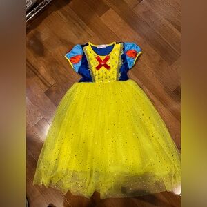 Vibrant Fairy Tale Dress - Blue, Yellow, and Red